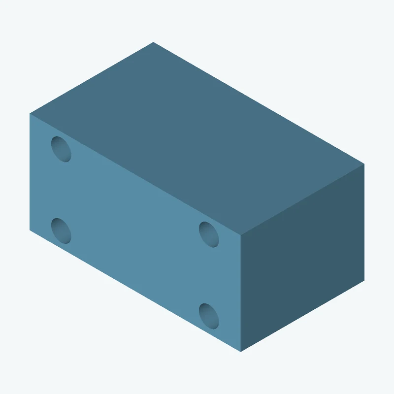 Rectangular body, 23.18 × 11.1 × 13.6 mm (W×D×H) — 2907