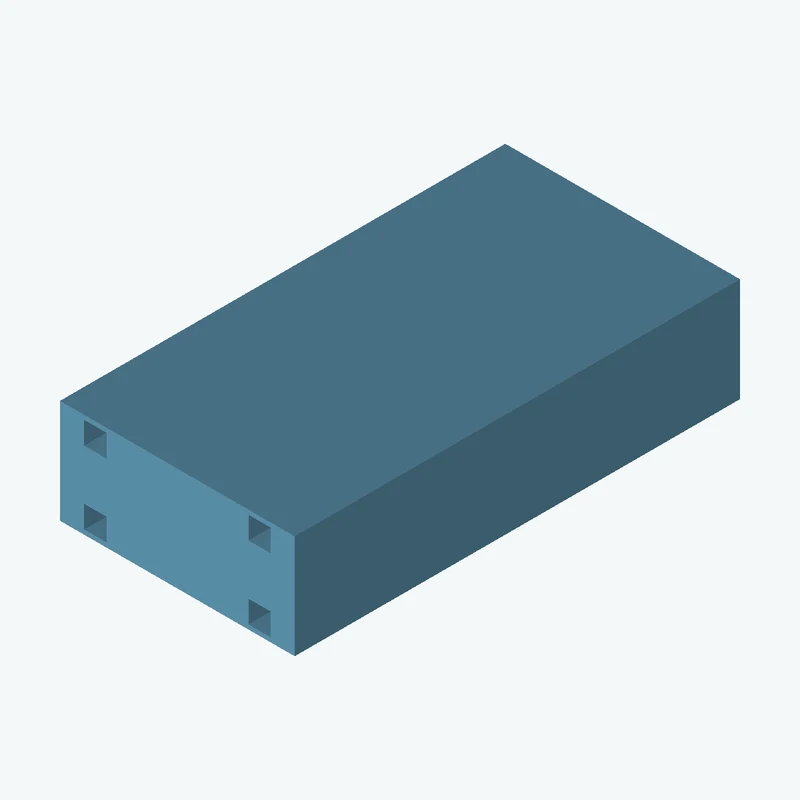 Rectangular body, 40 × 17.7 × 75.9 mm (W×D×H) — 3007