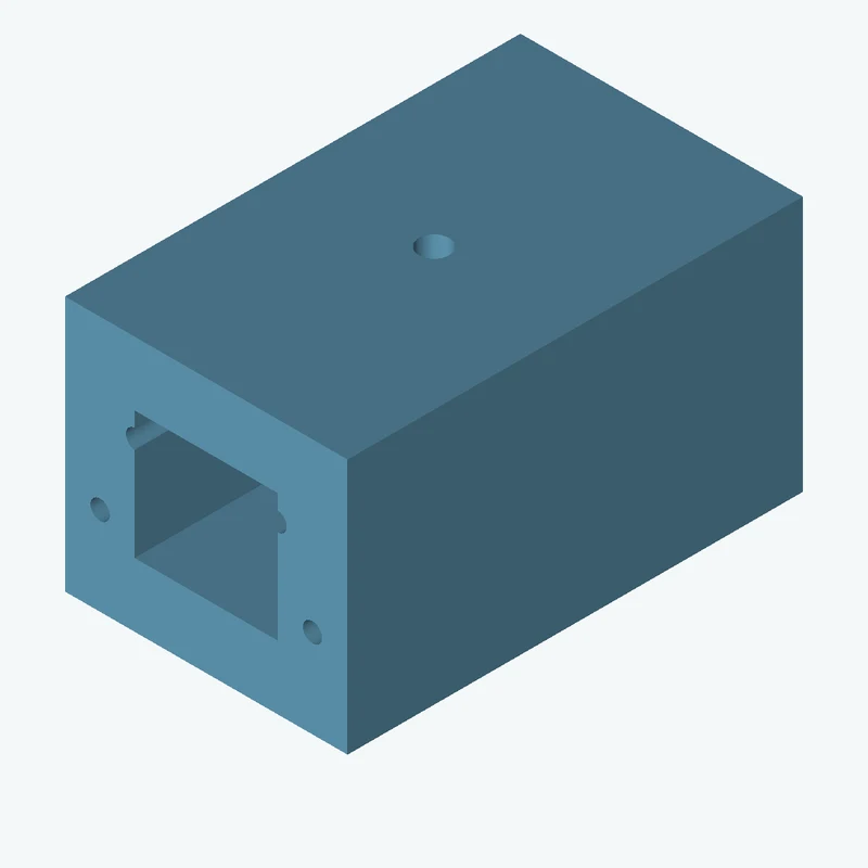 Rectangular body, 47.08 × 42.6 × 75.9 mm (W×D×H) — 3032