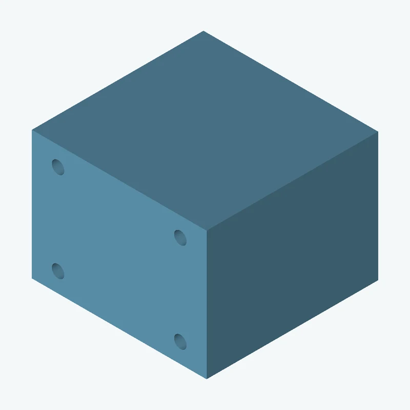 Rectangular body, 90 × 66.3 × 88.4 mm (W×D×H) — 3056