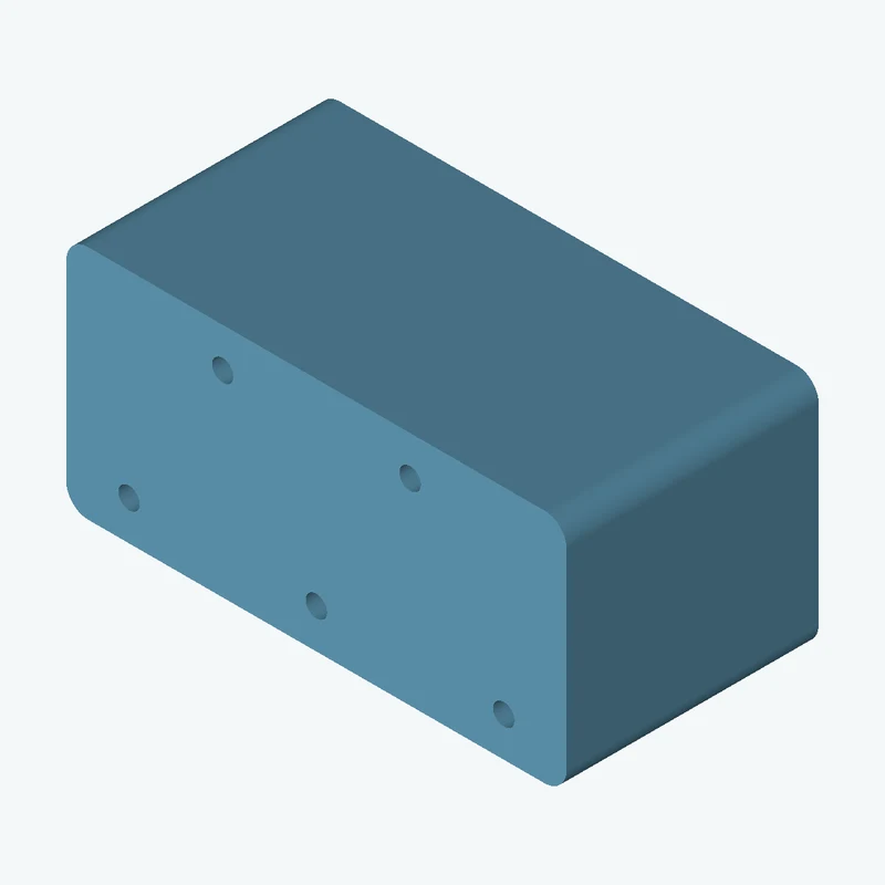 Rectangular body, 75 × 35.4 × 37.8 mm (W×D×H) — 3087