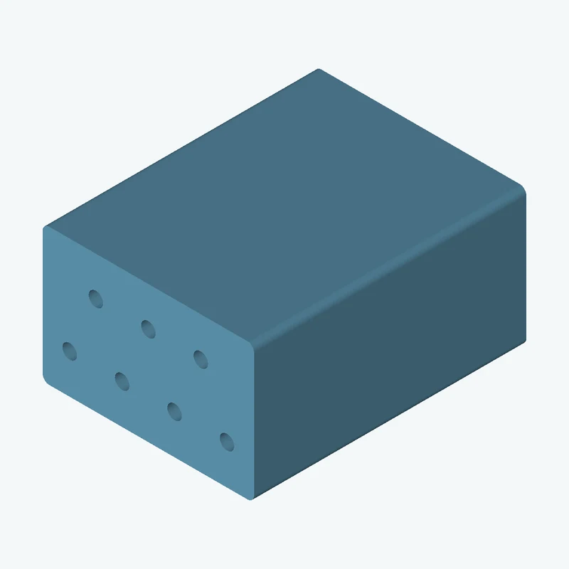 Rectangular body, 25 × 16.2 × 32.2 mm (W×D×H) — 3100