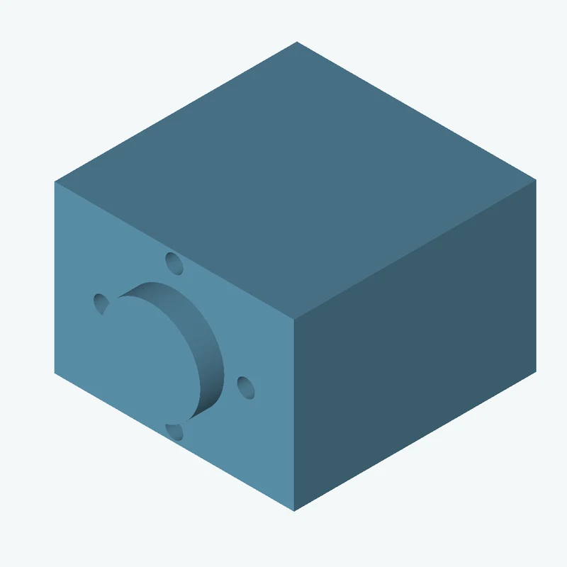 Rectangular body, 57.81 × 40.1 × 58.5 mm (W×D×H) — 3207
