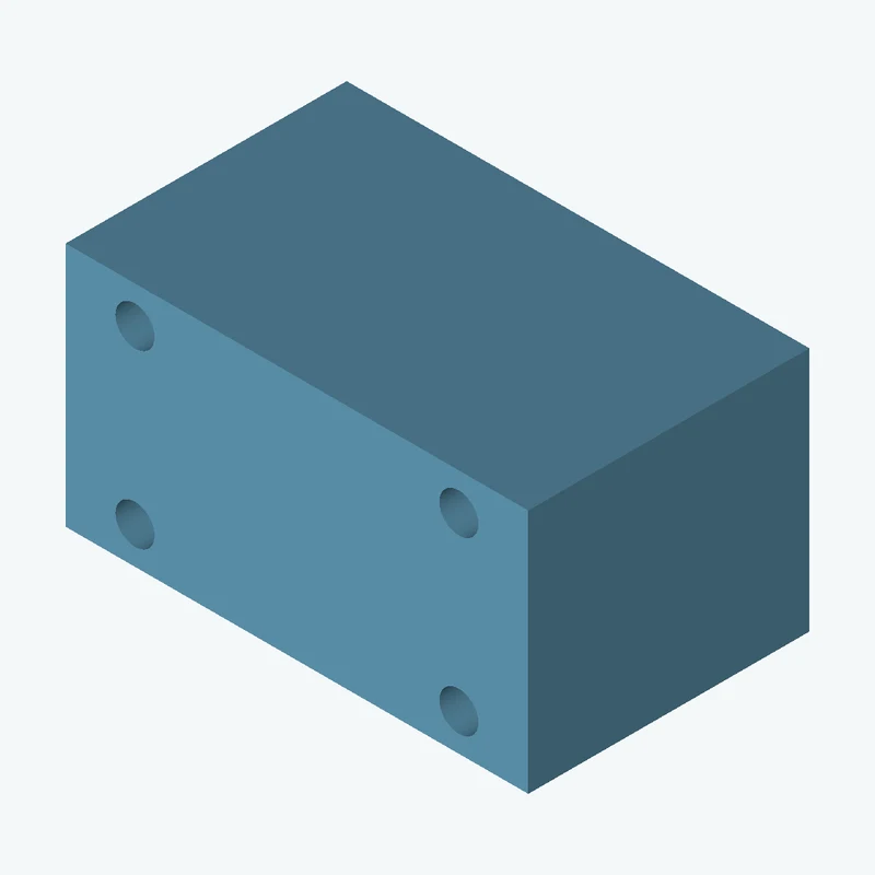 Rectangular body, 99.74 × 52.9 × 60.6 mm (W×D×H) — 3231