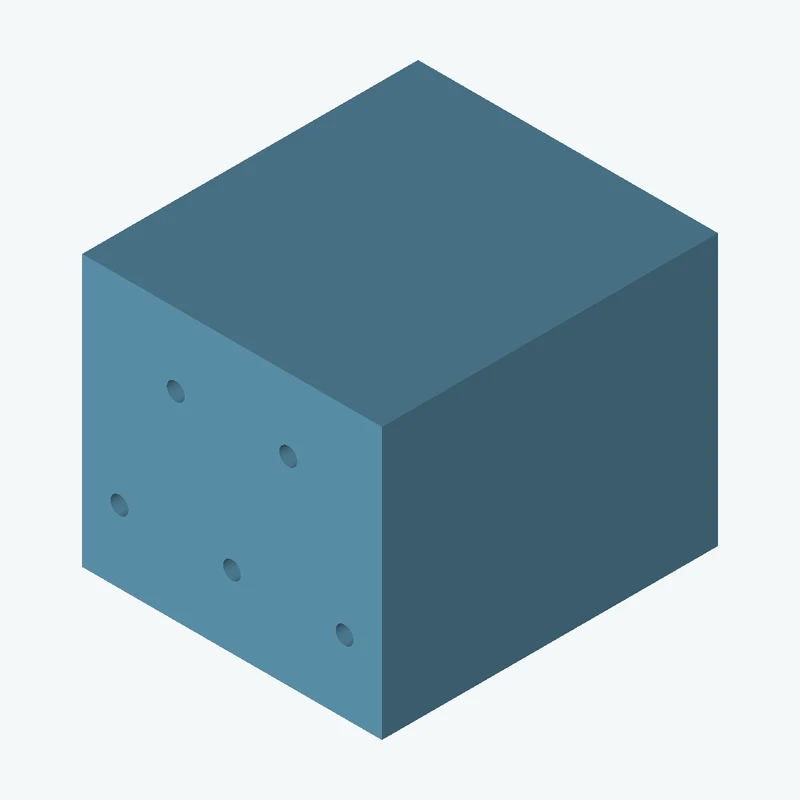 Rectangular body, 89.23 × 80.7 × 100 mm (W×D×H) — 3326