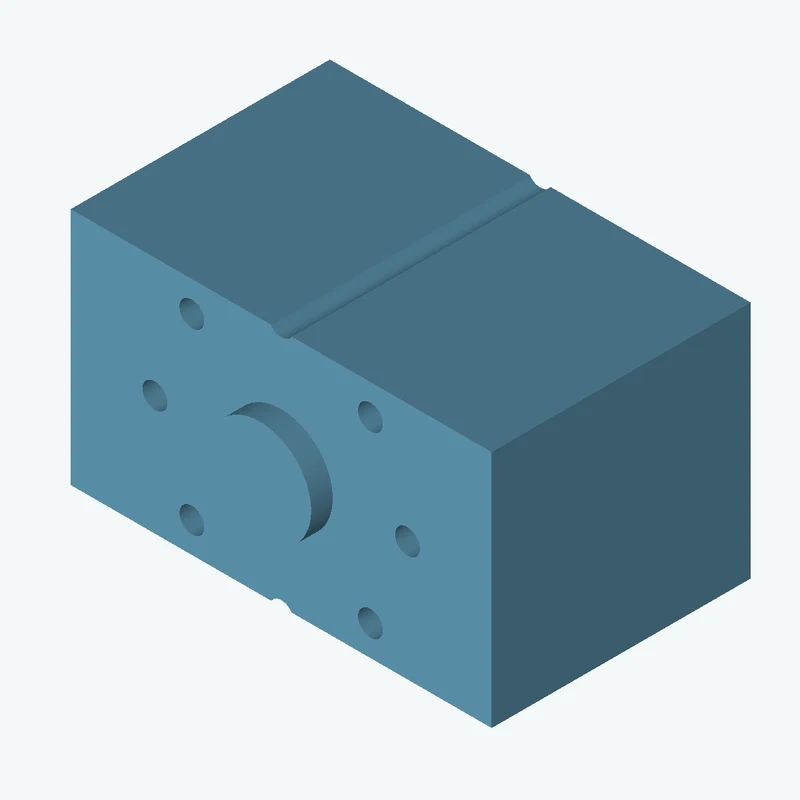 Rectangular body, 90 × 51.1 × 55.4 mm (W×D×H) — 3337
