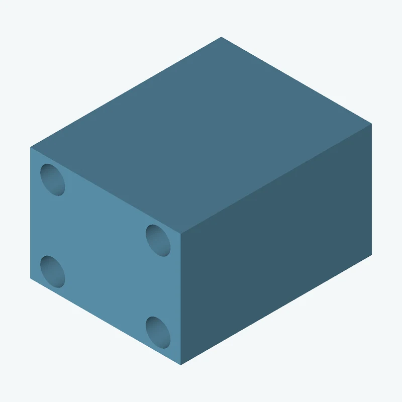 Rectangular body, 78.74 × 59.5 × 100 mm (W×D×H) — 3585
