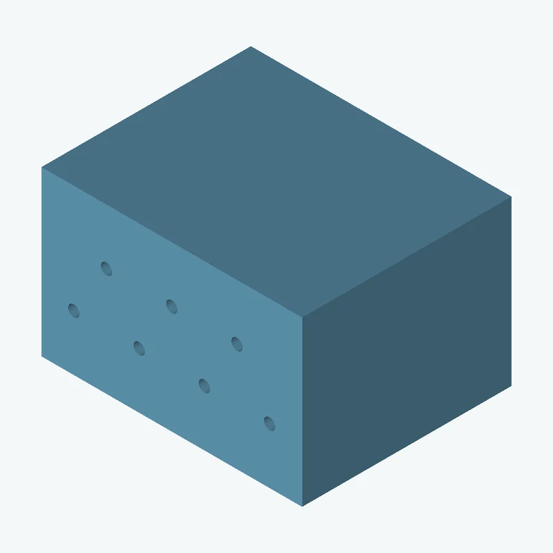 Rectangular body, 73.92 × 46.5 × 59.4 mm (W×D×H) — 3632