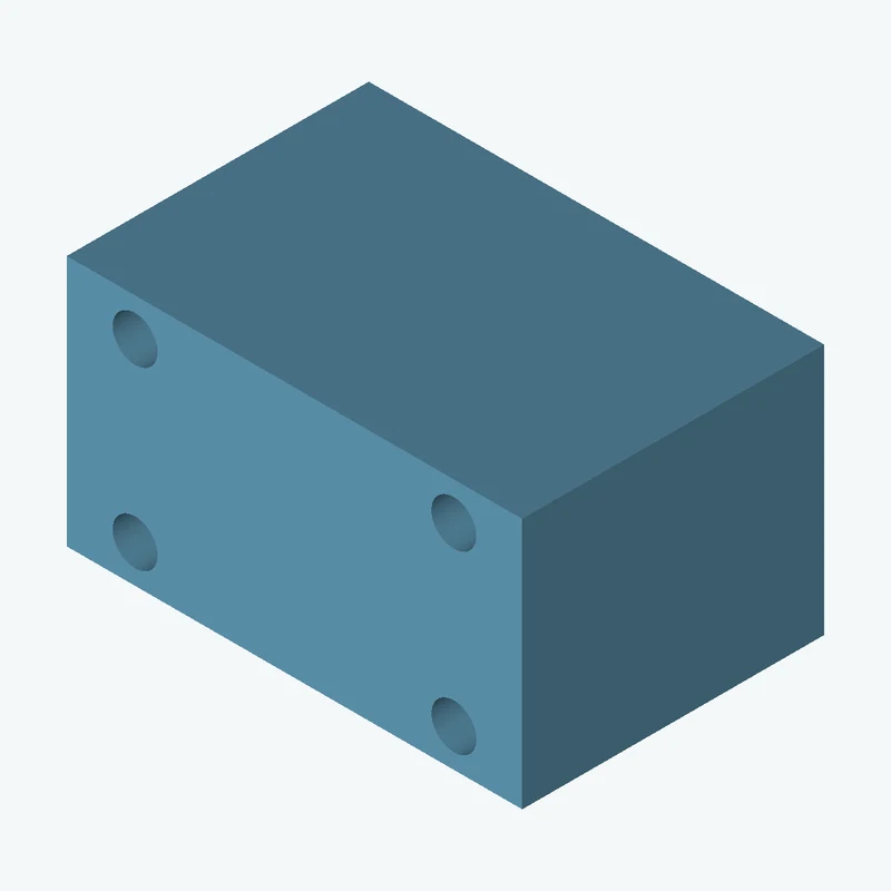 Rectangular body, 65 × 35.9 × 43.1 mm (W×D×H) — 3647