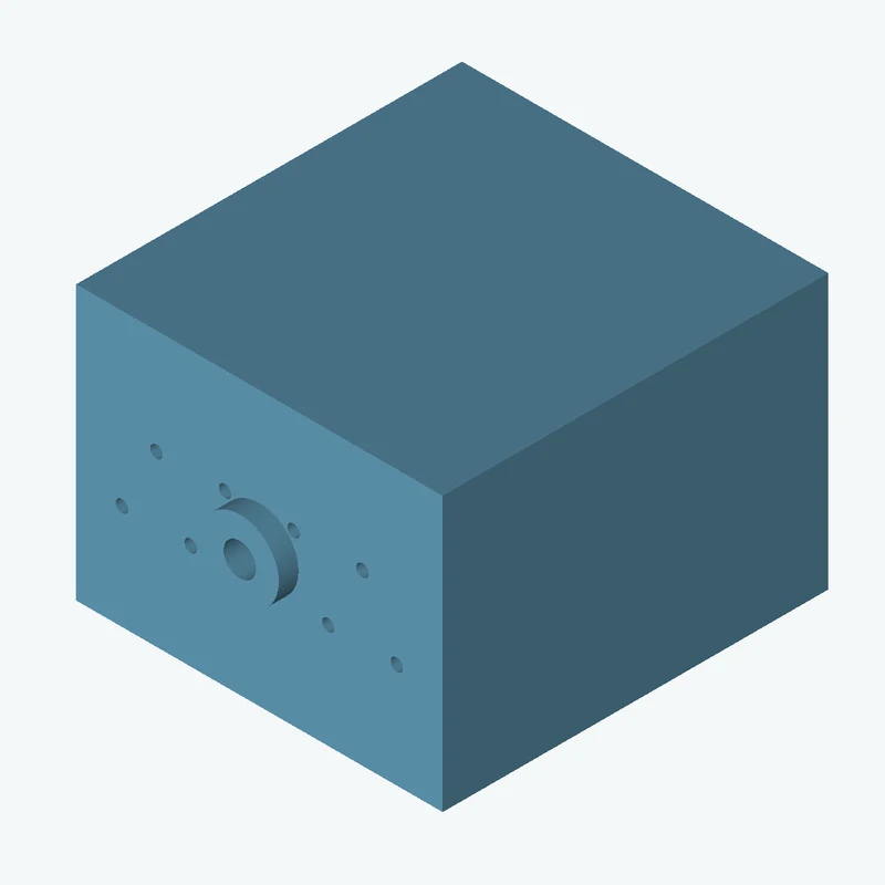 Rectangular body, 95 × 71 × 100 mm (W×D×H) — 3656