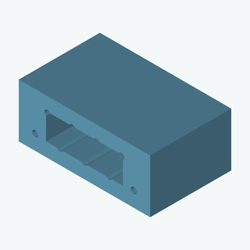 Rectangular body, 40 × 16.3 × 24.7 mm (W×D×H) — 3817