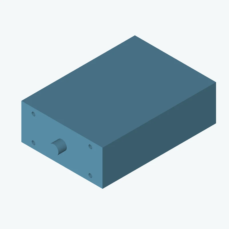 Rectangular body, 71.5 × 31.4 × 100 mm (W×D×H) — 3822