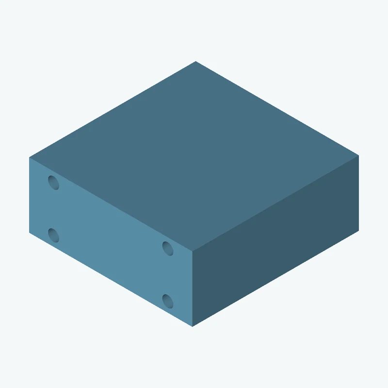 Rectangular body, 29.49 × 11.8 × 30.1 mm (W×D×H) — 3830