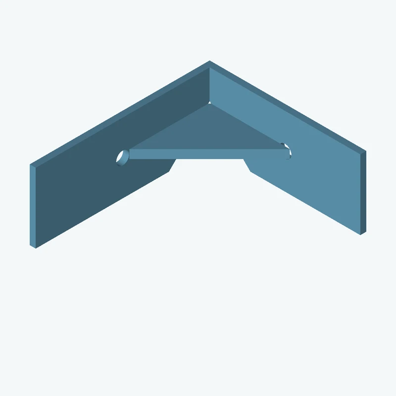 L-bracket: base leg 78.33 mm, vertical leg 90 mm, 35 mm wide, 3 mm thick; 1 × Ø6.4 mm hole per leg; 4.3 mm corner gusset — 1163