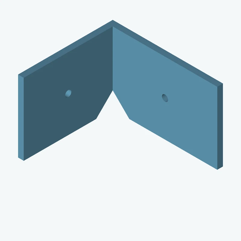 L-bracket: base leg 77.52 mm, vertical leg 66.6 mm, 50.56 mm wide, 4 mm thick; 1 × Ø4.3 mm hole per leg — 1627