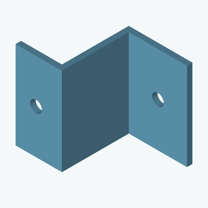 Z-bracket: base leg 35 mm, vertical leg 39.8 mm, top leg 25.5 mm, 48.32 mm wide, 3 mm thick; 1 × Ø6.4 mm hole per leg — 2170