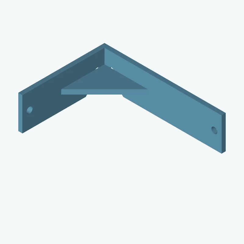 L-bracket: base leg 87.9 mm, vertical leg 62.5 mm, 24.04 mm wide, 3 mm thick; 2 × Ø4.3 mm holes per leg; 3.3 mm corner gusset — 3211