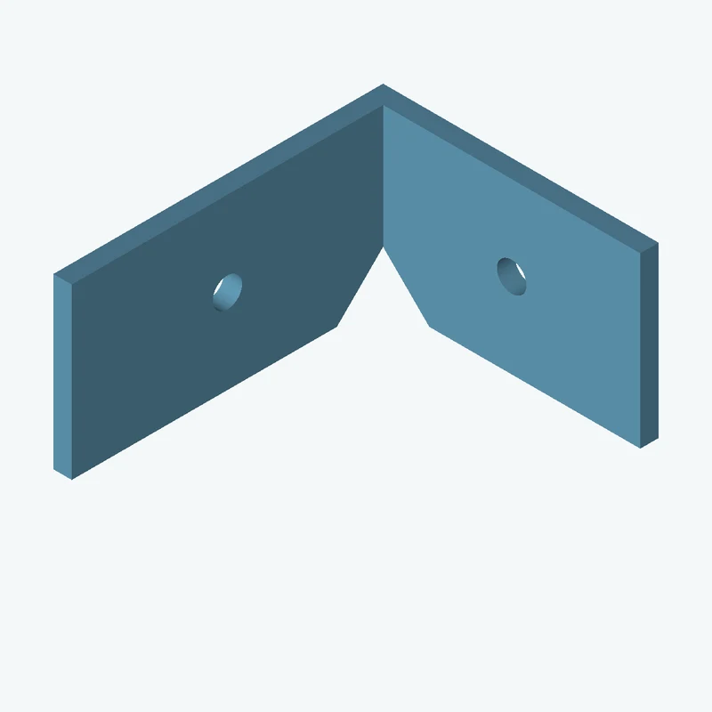 L-bracket: base leg 60 mm, vertical leg 71.8 mm, 36.84 mm wide, 4 mm thick; 1 × Ø6.4 mm hole per leg — 3221