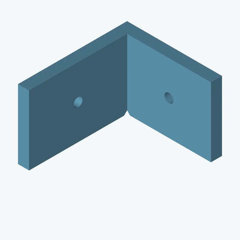 L-bracket: base leg 68.54 mm, vertical leg 78.8 mm, 50 mm wide, 8 mm thick; 1 × Ø6.4 mm hole per leg — 3293