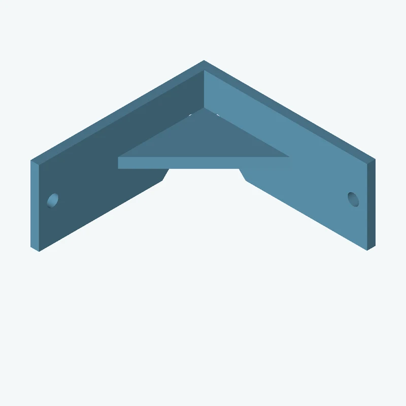 L-bracket: base leg 80 mm, vertical leg 80.9 mm, 35 mm wide, 4 mm thick; 2 × Ø5.3 mm holes per leg; 4.8 mm corner gusset — 3473