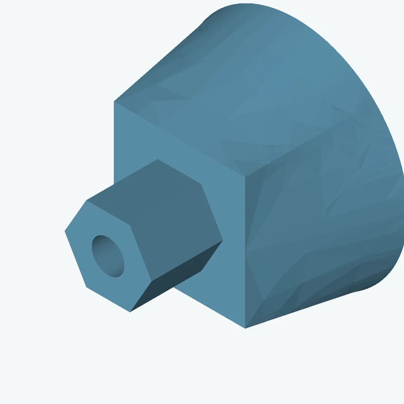 Lofted body through 2 sections: Ø70 mm circular section → 41 × 41 mm rectangular section — 0019