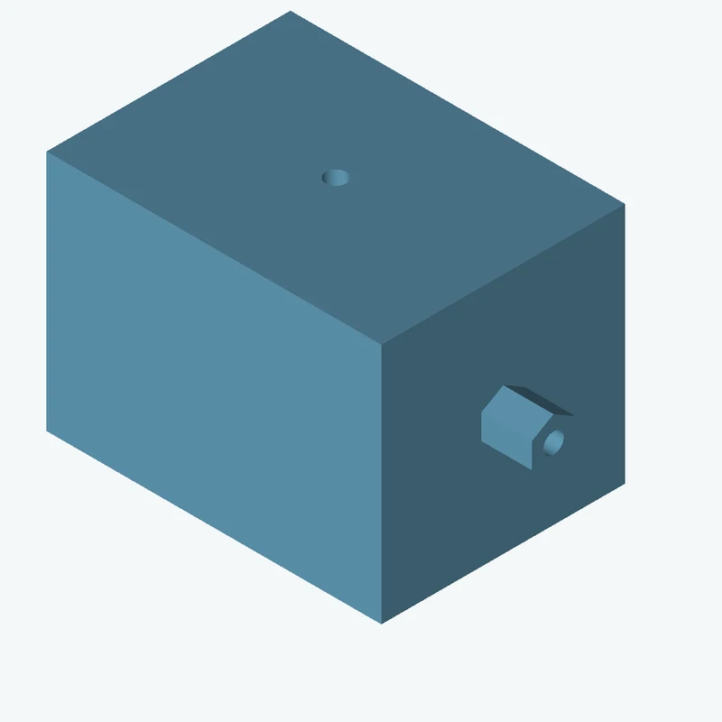 Rectangular body, 60 × 43.4 × 43.7 mm (W×D×H) — 0022
