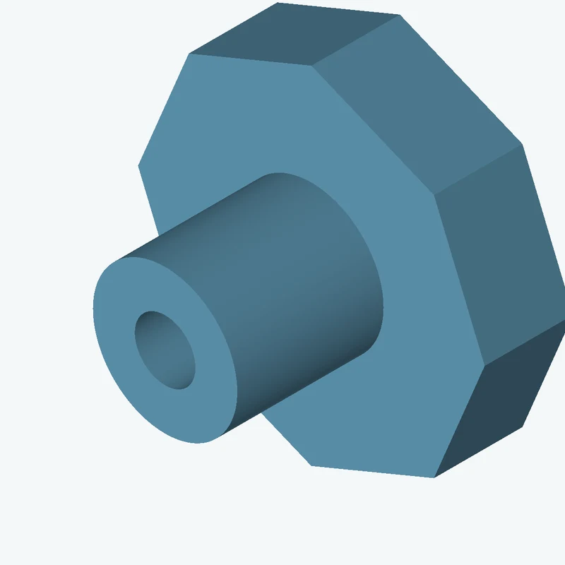 8-sided polygon section, 36.04 mm across corners, extruded 9.2 mm thick — 0042