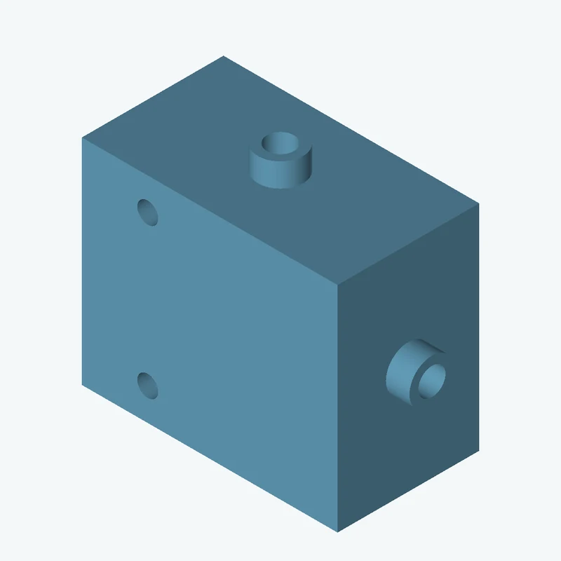 Rectangular body, 65 × 54.5 × 36 mm (W×D×H) — 0055