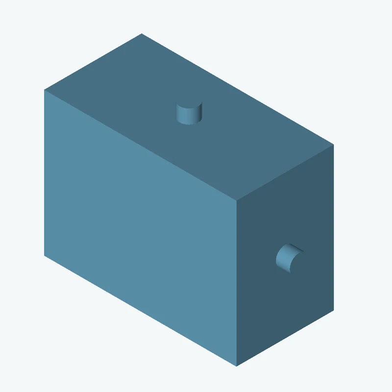 Rectangular body, 55 × 41.1 × 27.9 mm (W×D×H) — 0110