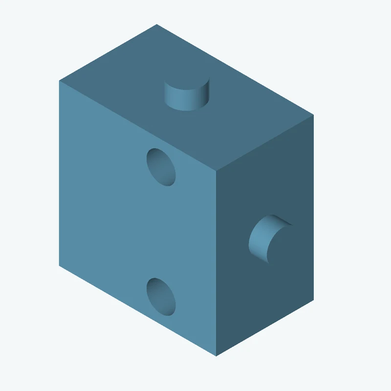 Rectangular body, 45 × 46 × 28 mm (W×D×H) — 0112