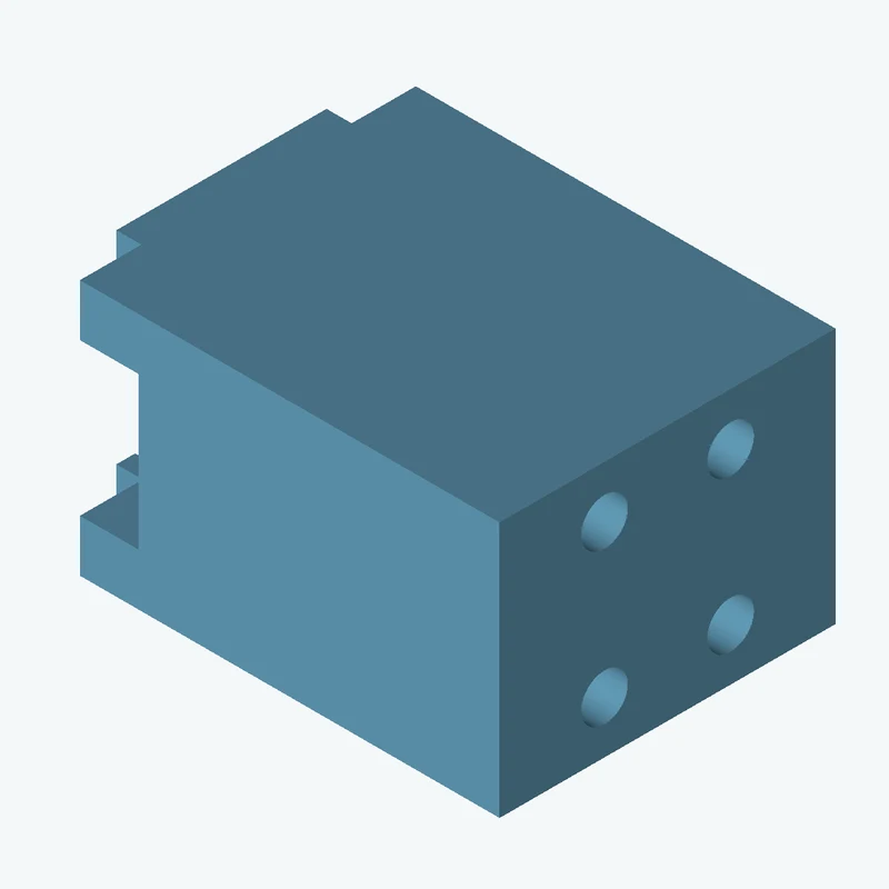 Rectangular body, 47.72 × 29.1 × 38.2 mm (W×D×H) — 0141