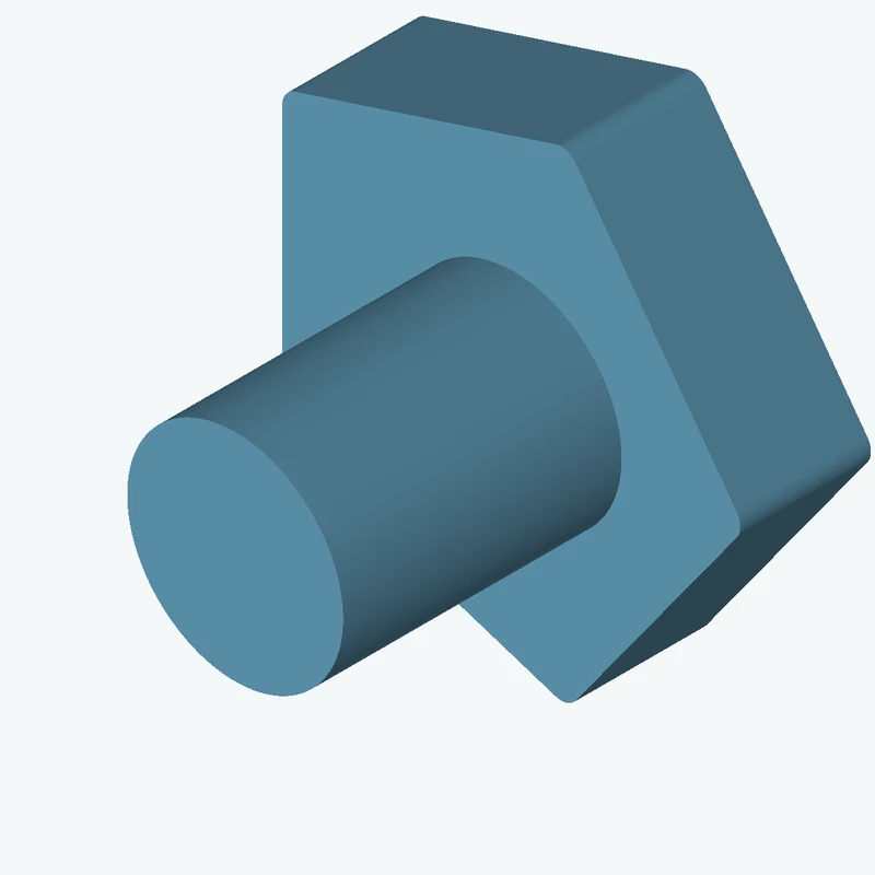 5-sided polygon section, 53.26 mm across corners, extruded 13.6 mm thick — 0255
