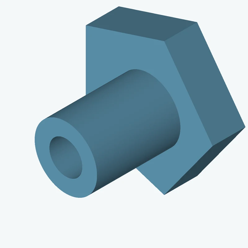 5-sided polygon section, 20 mm across corners, extruded 4.7 mm thick — 0283
