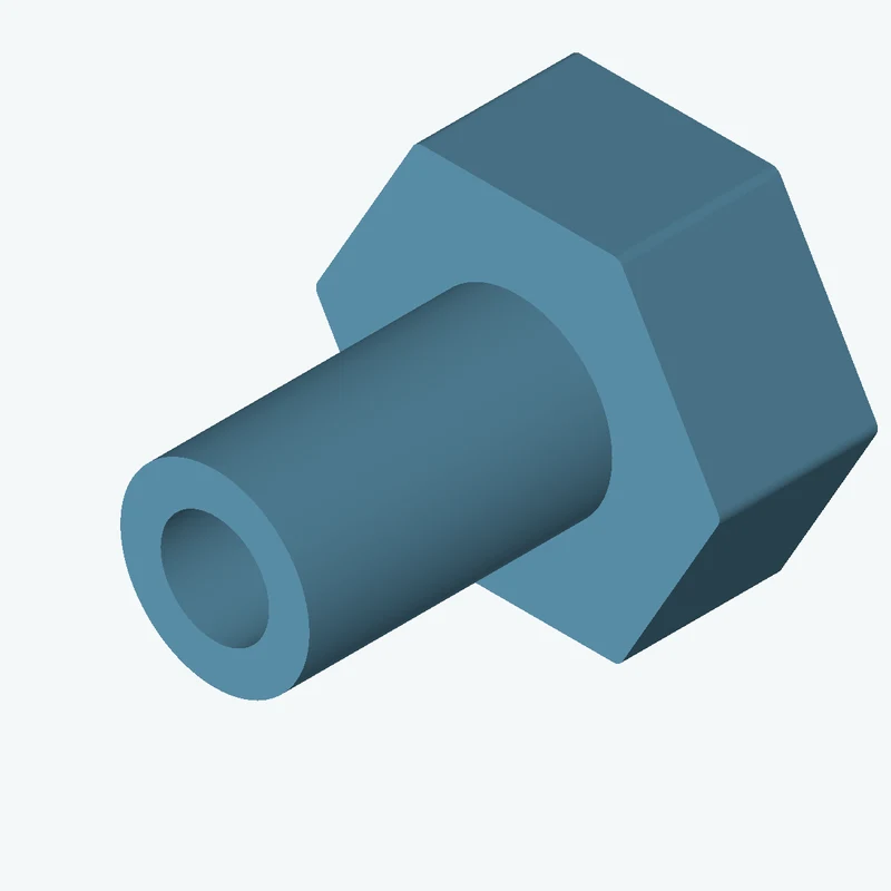 6-sided polygon section, 29.28 mm across corners, extruded 11.4 mm thick — 0291