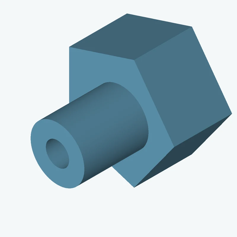 5-sided polygon section, 50 mm across corners, extruded 24.9 mm thick — 0294