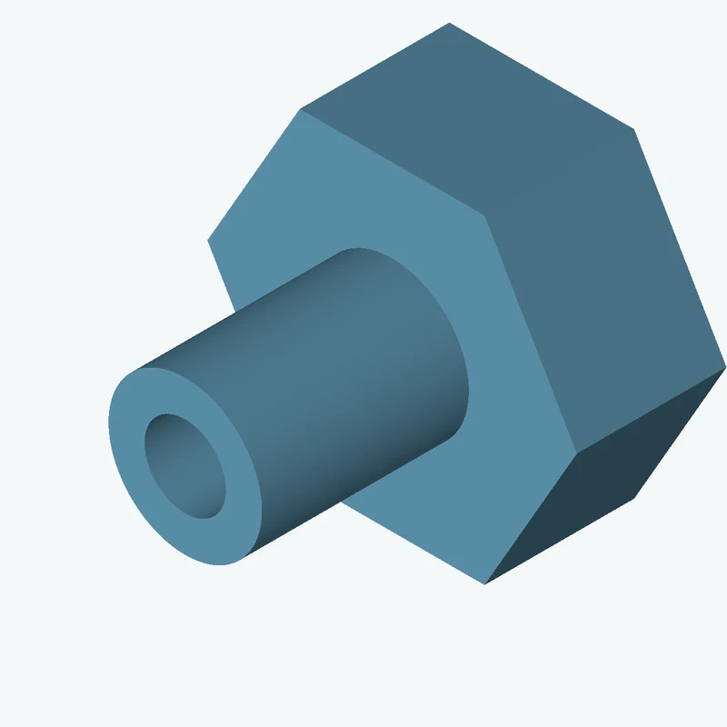 6-sided polygon section, 20 mm across corners, extruded 8.1 mm thick — 0396