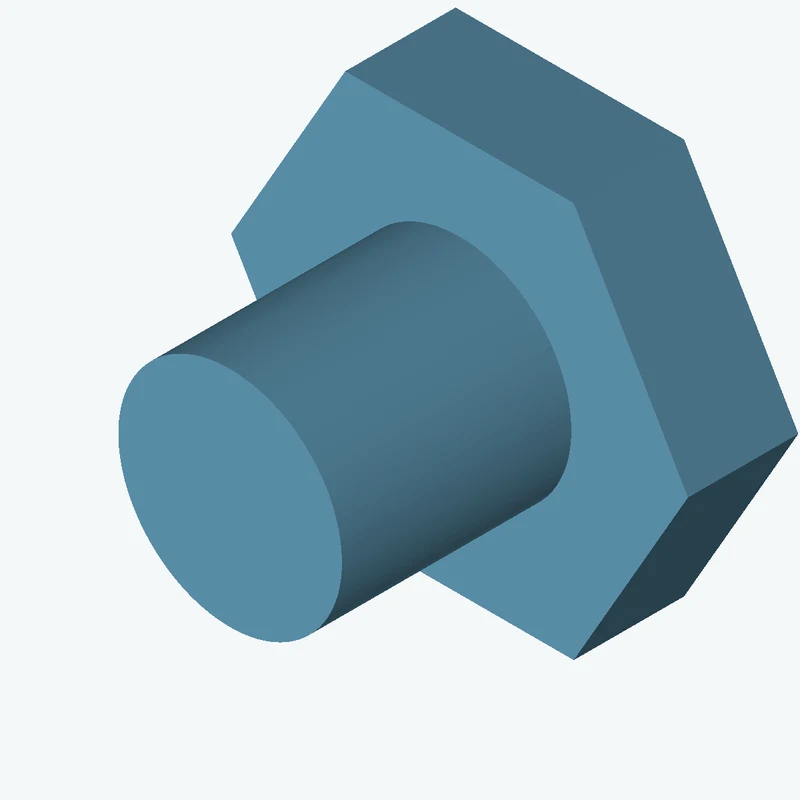 6-sided polygon section, 31.88 mm across corners, extruded 7.7 mm thick — 0499