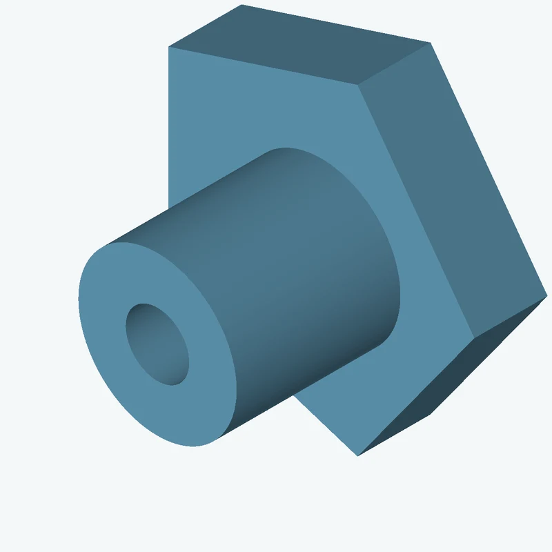 5-sided polygon section, 48.56 mm across corners, extruded 10.5 mm thick — 0539