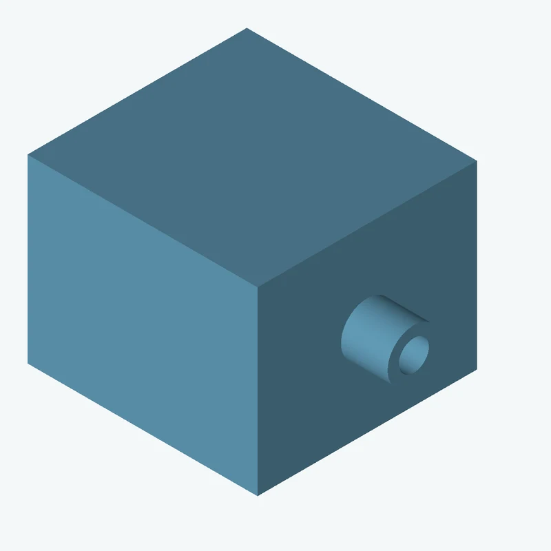 Rectangular body, 48.33 × 38 × 46.1 mm (W×D×H) — 0558