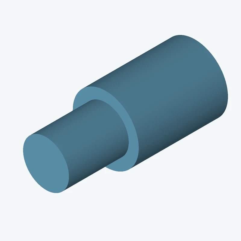 Ø42.28 mm circular section, extruded 57.2 mm thick — 0586