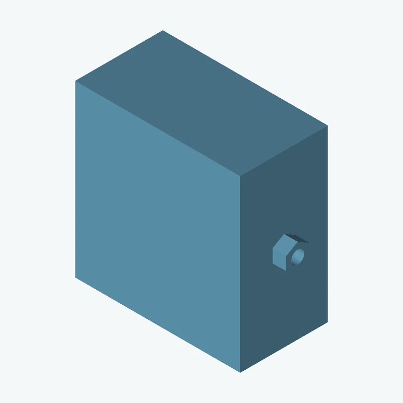 Rectangular body, 70 × 72.2 × 37.2 mm (W×D×H) — 0632