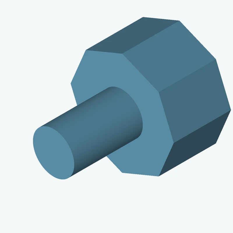 8-sided polygon section, 20 mm across corners, extruded 11.1 mm thick — 0659