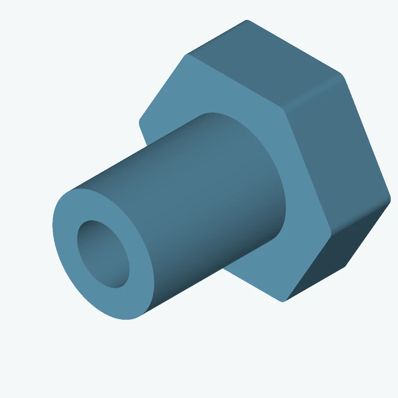 6-sided polygon section, 35.62 mm across corners, extruded 10.9 mm thick — 0762