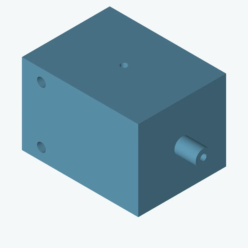Rectangular body, 42.78 × 29.6 × 32.3 mm (W×D×H) — 0790