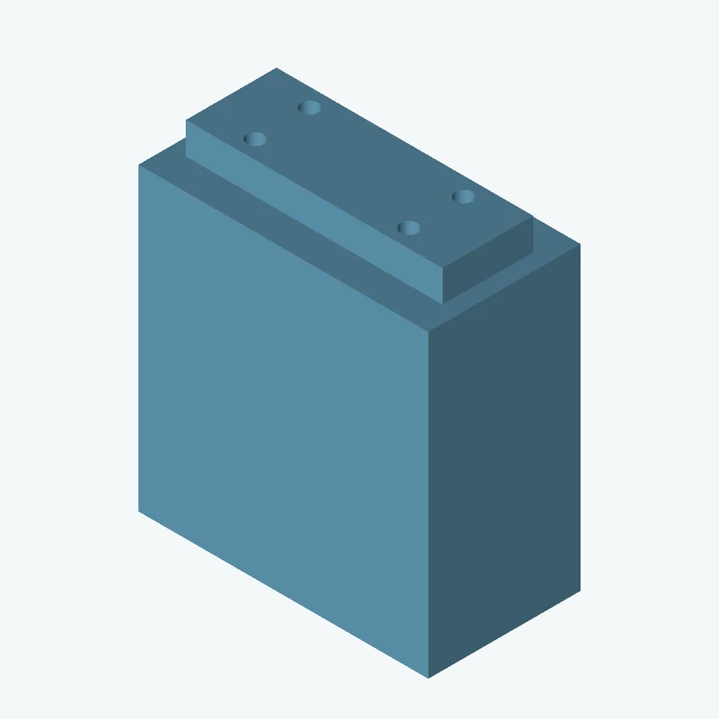 Rectangular body, 55 × 57 × 28.9 mm (W×D×H) — 0879