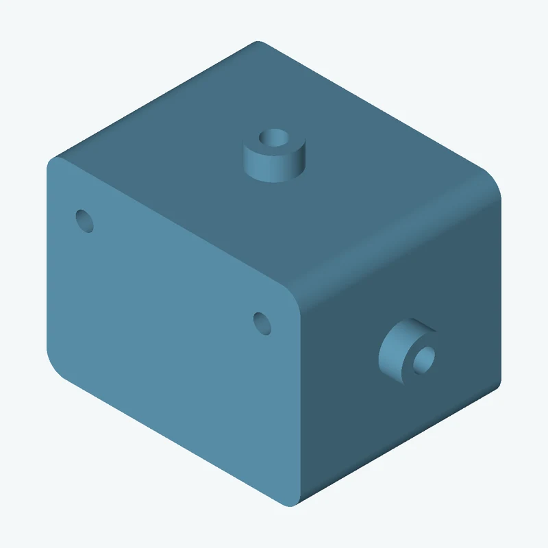 Rectangular body, 75.1 × 56.3 × 59.5 mm (W×D×H) — 0963