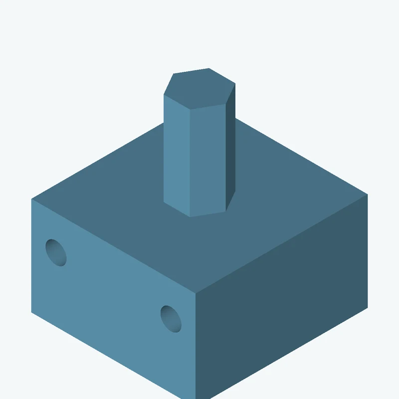 Rectangular body, 25 × 15 × 26.2 mm (W×D×H) — 1017