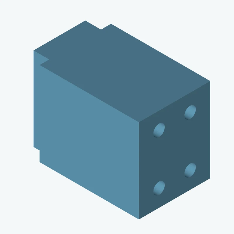Rectangular body, 37.4 × 31.7 × 26.9 mm (W×D×H) — 1038