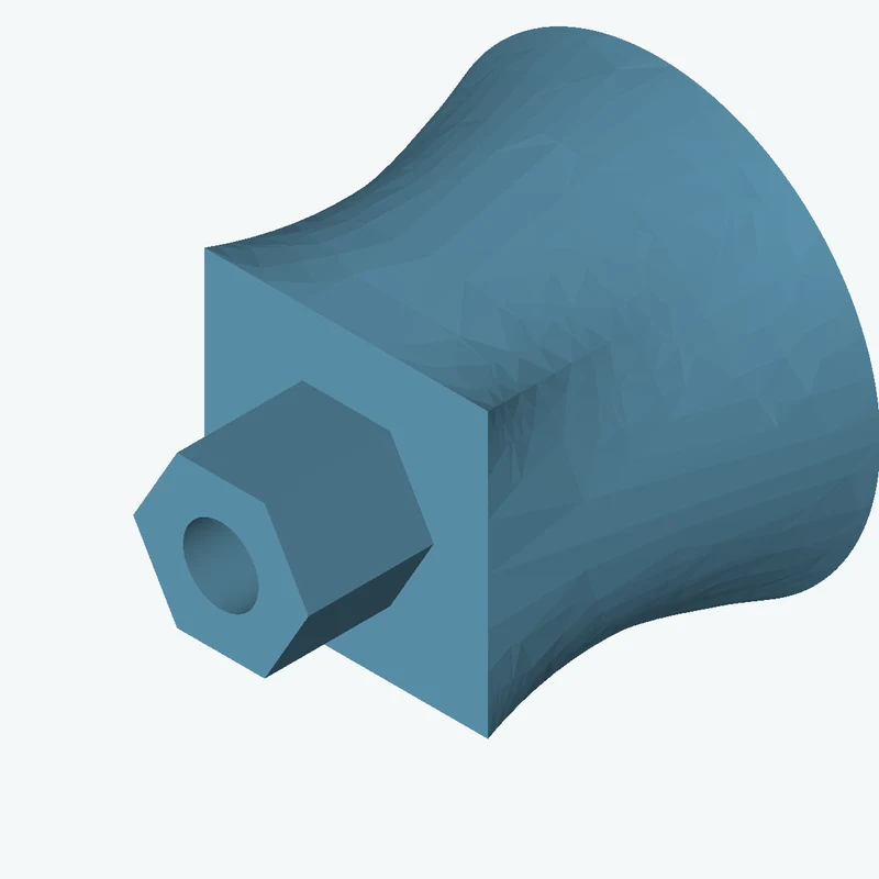 Lofted body through 3 sections: Ø47.16 mm circular section → Ø38.6 mm circular section → 30.1 × 30.1 mm rectangular section — 1172