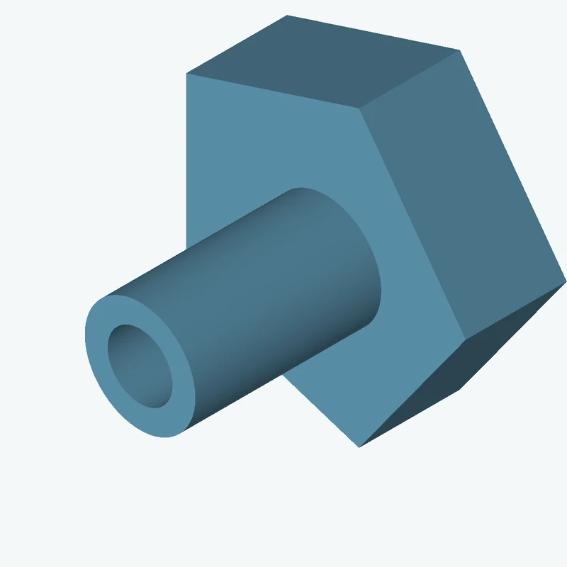 5-sided polygon section, 32.46 mm across corners, extruded 10.6 mm thick — 1336